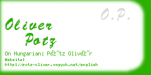 oliver potz business card